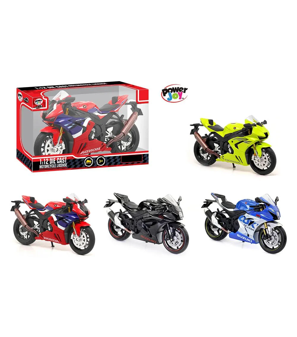 1:12 Scale Die-Cast Racing Motorcycles – Assorted Licensed Models | Power Joy M12-B