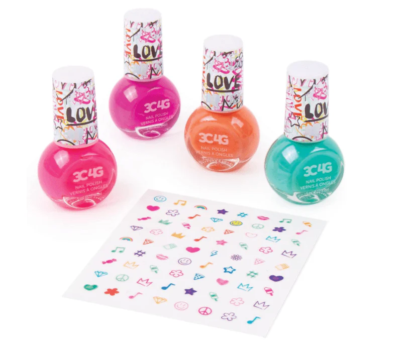 3C4G Graffiti Street Style Nail Polish and Nail Sticker Set 10052