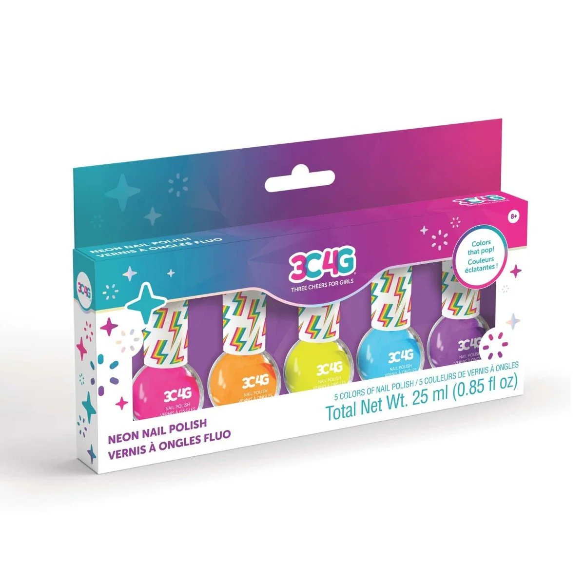 3C4G Neon Nail Polish 5-Pack 10014