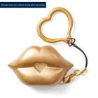 [4110] SWAK Sealed With A Kiss Gold Keychain 4110