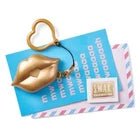 [4110] SWAK Sealed With A Kiss Gold Keychain 4110 - Image 4