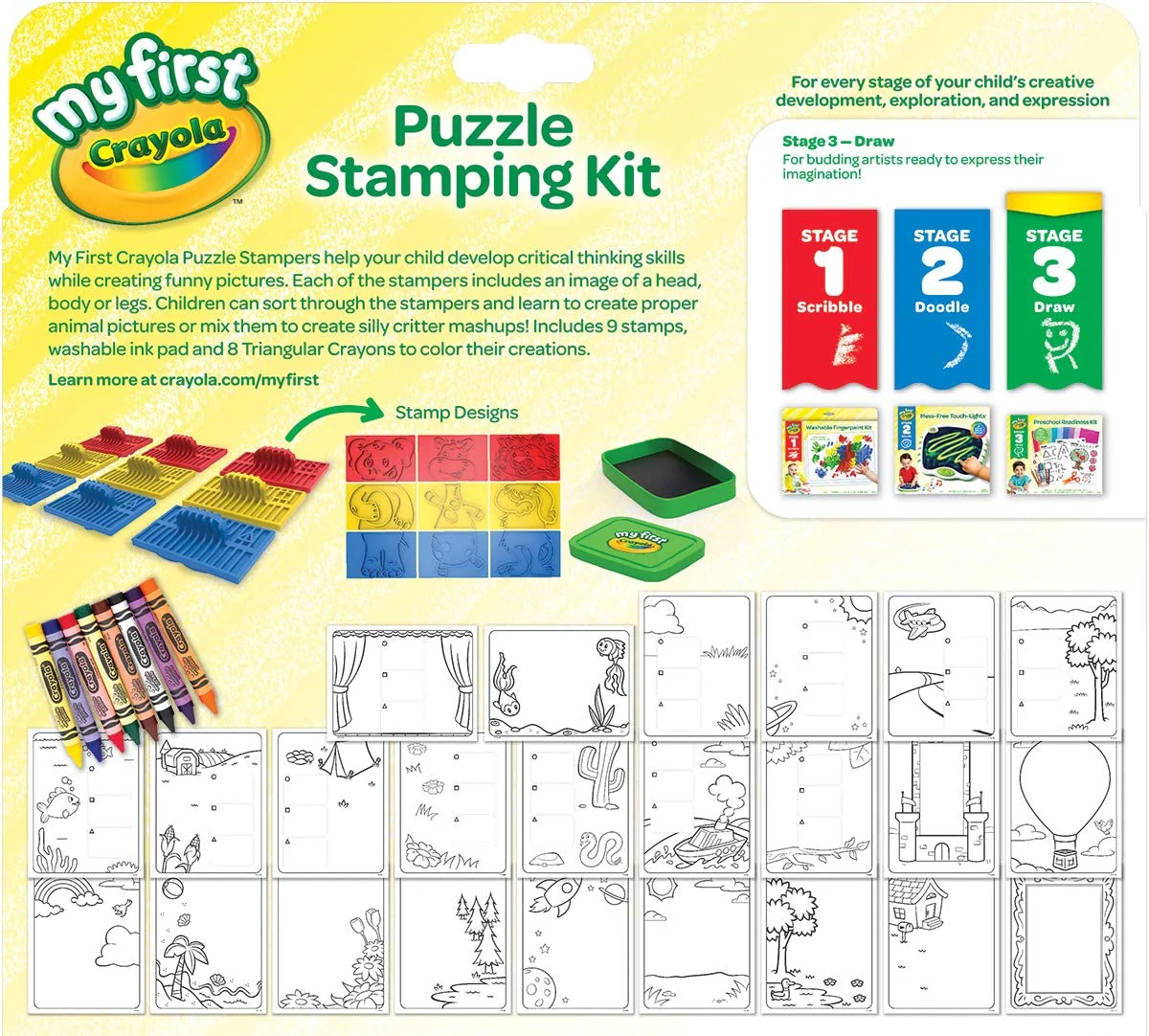 42pc My First Crayola Stage 3 Puzzle Stamping Kit 81-1466 - Image 2