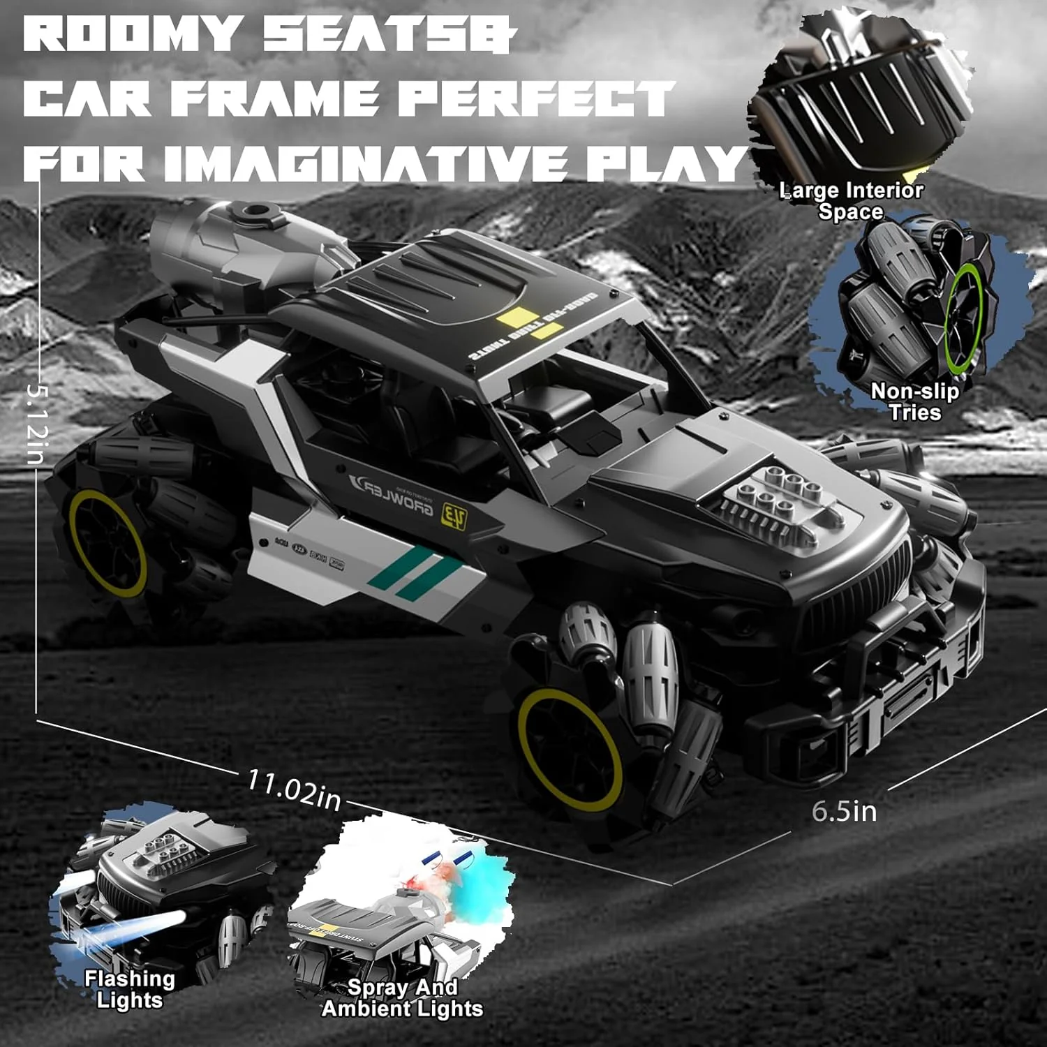 4DRC Stunt Drift Off-Road Growler Black 4D-Y3# - Image 3
