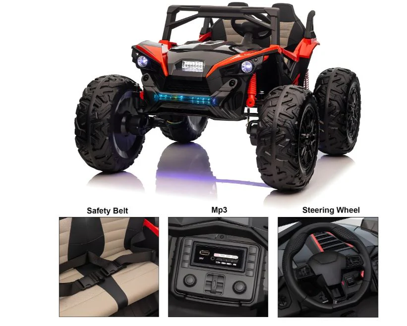 4x4 Buggy UTV 2 Seater 4M Electric Car Red - Image 2