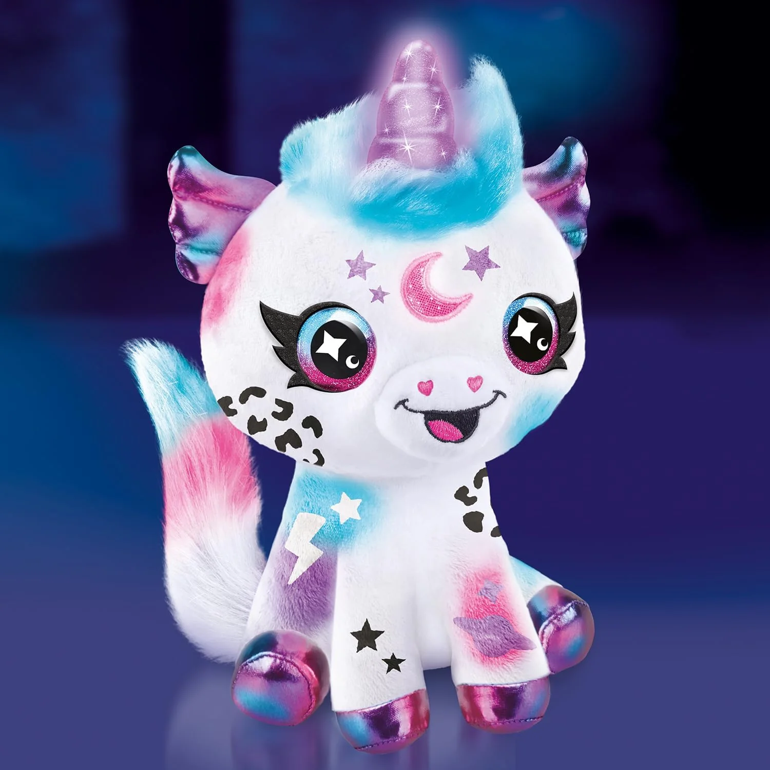 Airbrush Light Up Cosmic Cutie Unicorn Plush - Image 2
