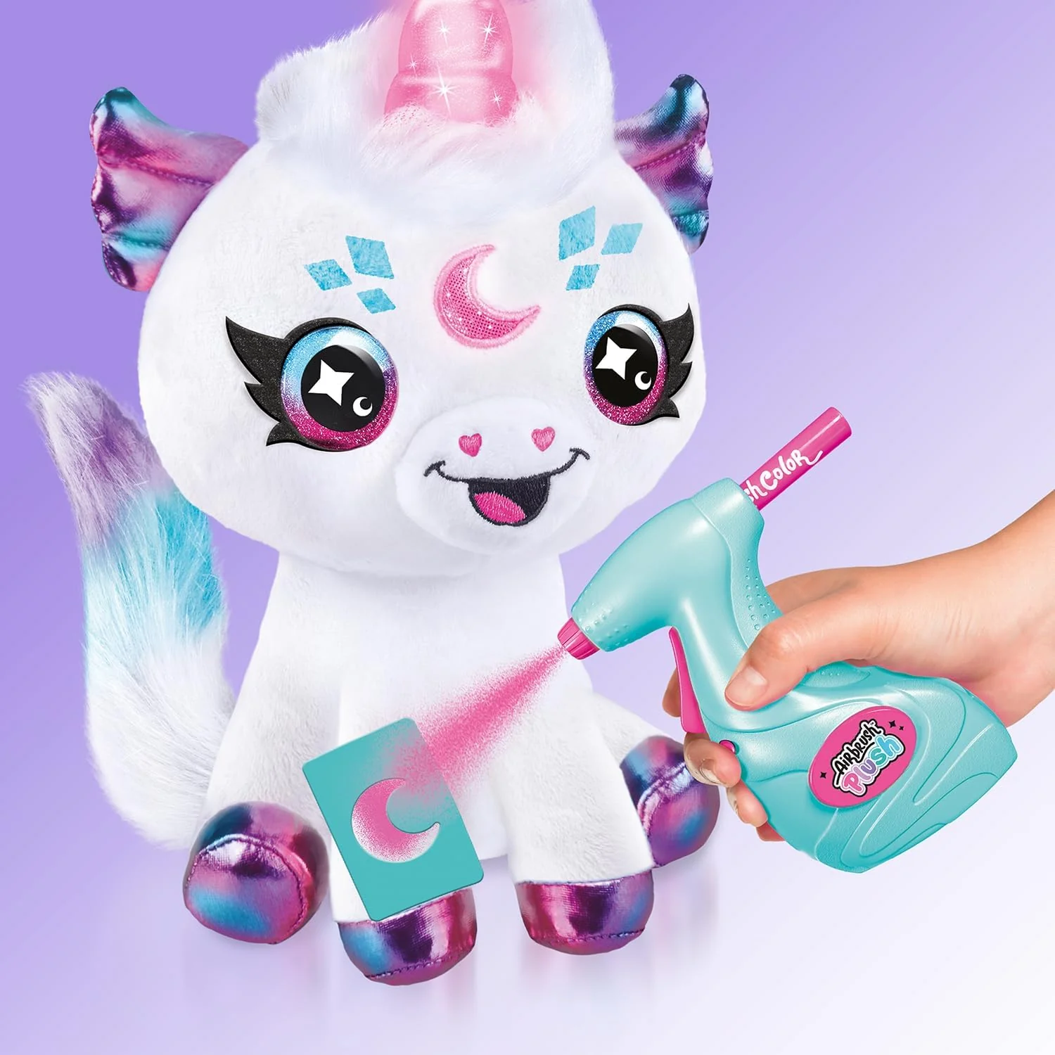 Airbrush Light Up Cosmic Cutie Unicorn Plush - Image 3