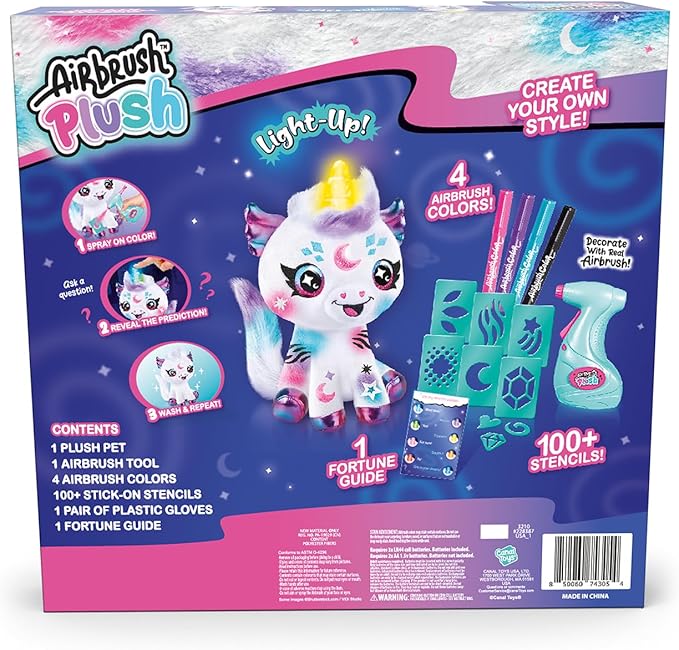 Airbrush Light Up Cosmic Cutie Unicorn Plush - Image 6