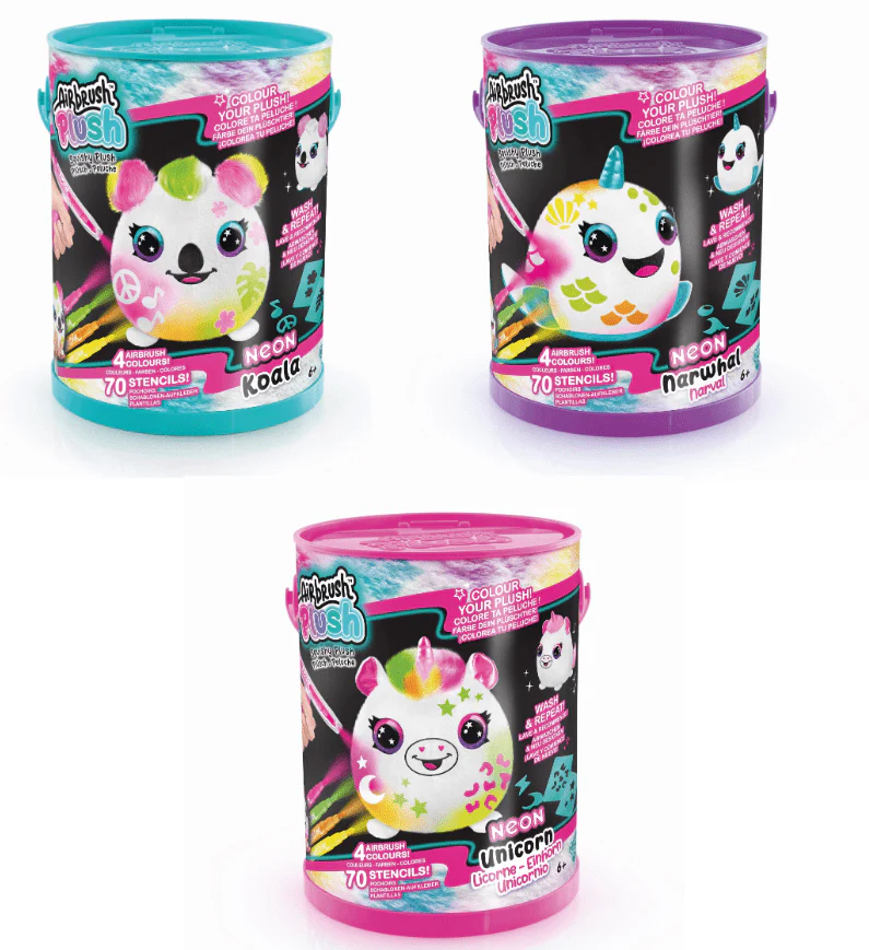 Airbrush Plush Neon Squish Pals Paint Can AIR022
