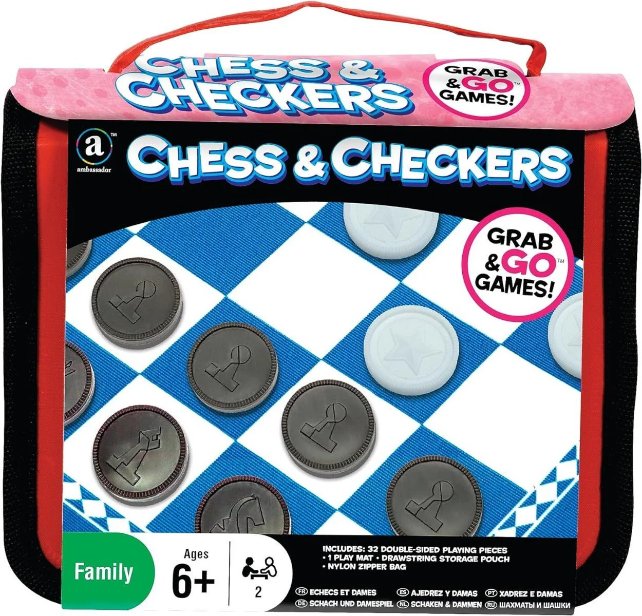 Ambassador Grab & Go Games - Travel Chess And Checkers - Image 4