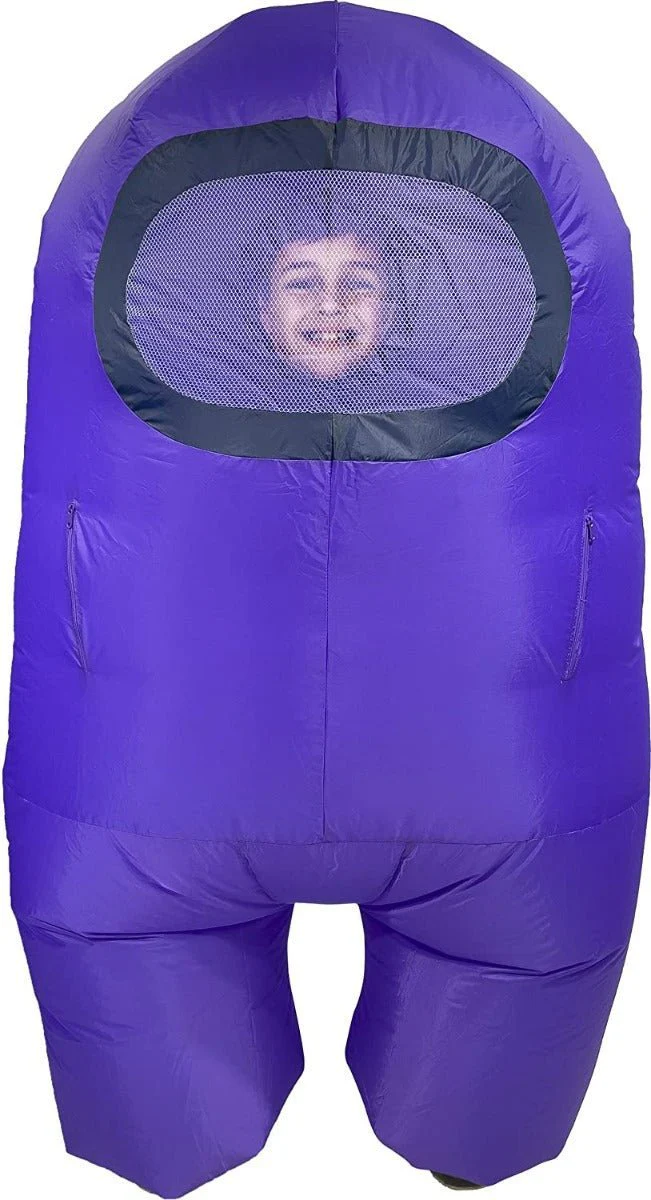 Among Us Crewmate Inflatable Child Costume - Purple - Image 4