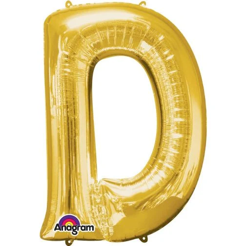 Anagram Supershape Balloons Gold - Letter D 33inch 32953
