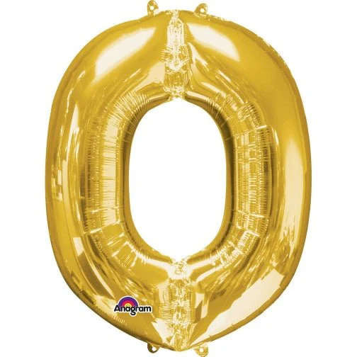 Anagram Supershape Balloons Gold - Letter O 33inch 32976