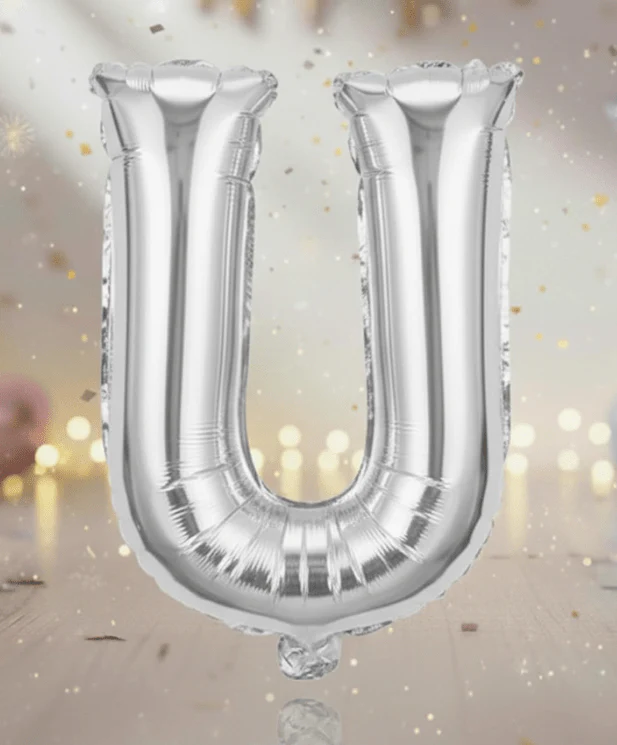 Anagram Supershape Balloons Silver - Letter U 33inch 32987
