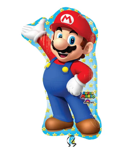 Anagram Supershape Foil Balloon - Super Mario 22inx33in 32010
