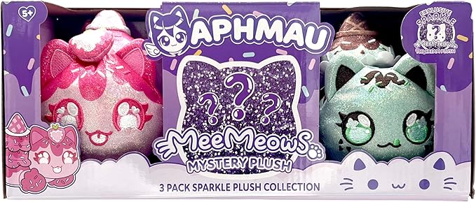 Aphmau MeeMeow Plush 3-Pack Sparkle Ice Cream 6-Inch BON-60203IC - Image 3