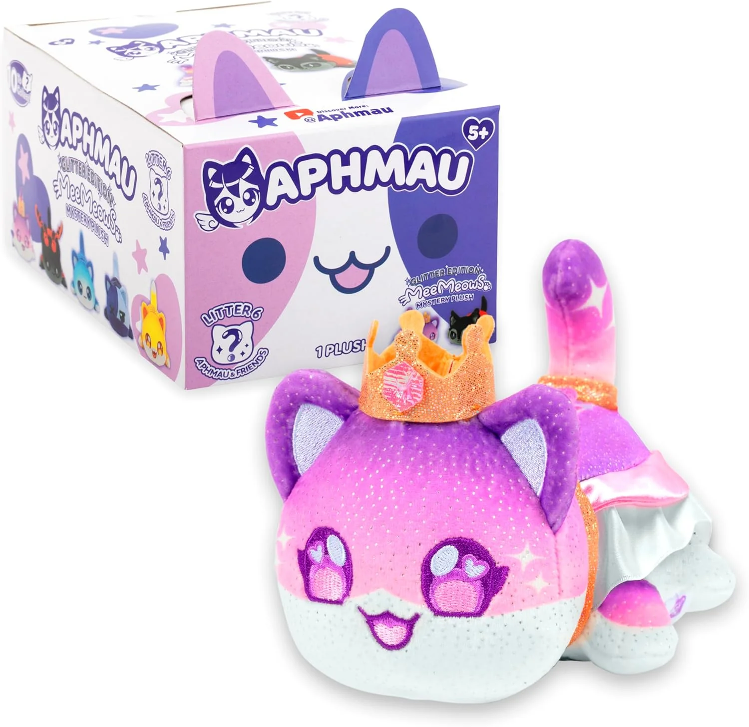 Aphmau Glitter Edition MeeMeows Mystery Plush 6-Inch BON-6026 - Image 3