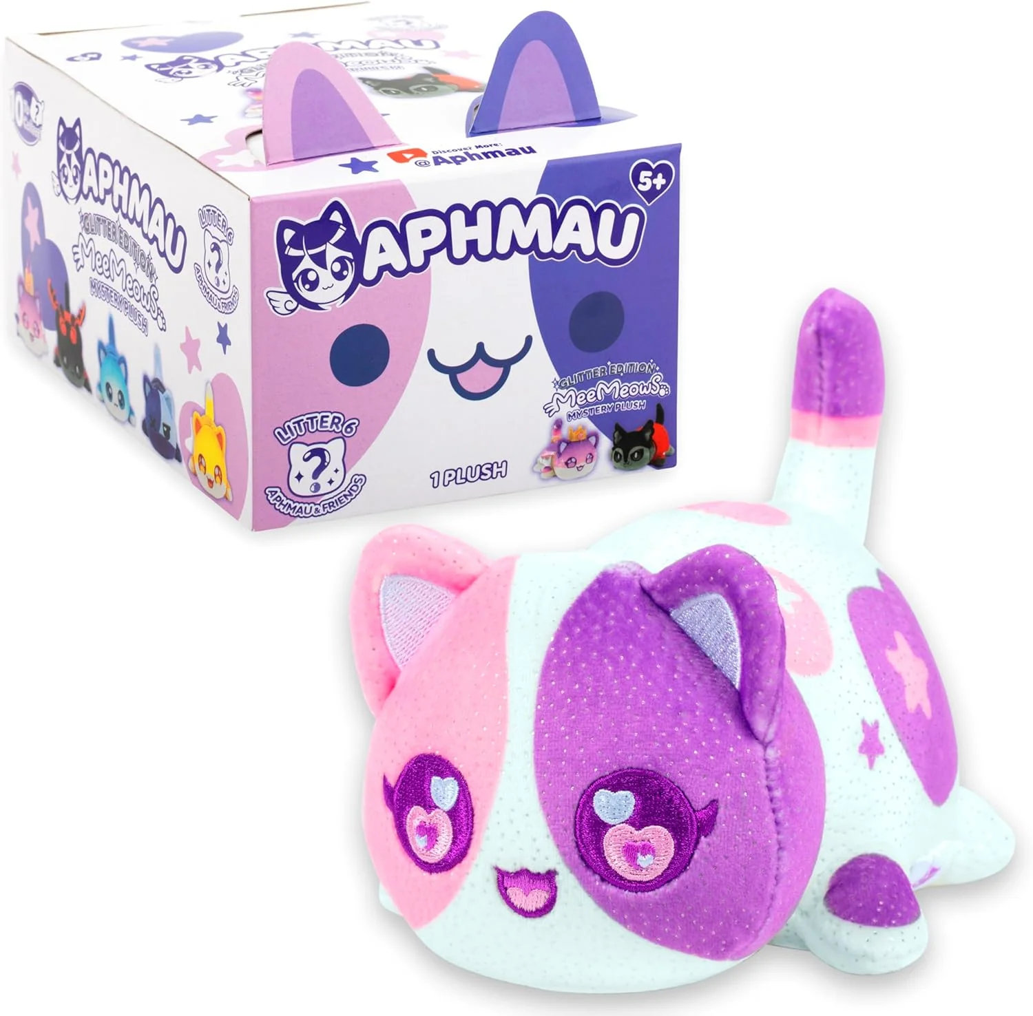 Aphmau Glitter Edition MeeMeows Mystery Plush 6-Inch BON-6026 - Image 4
