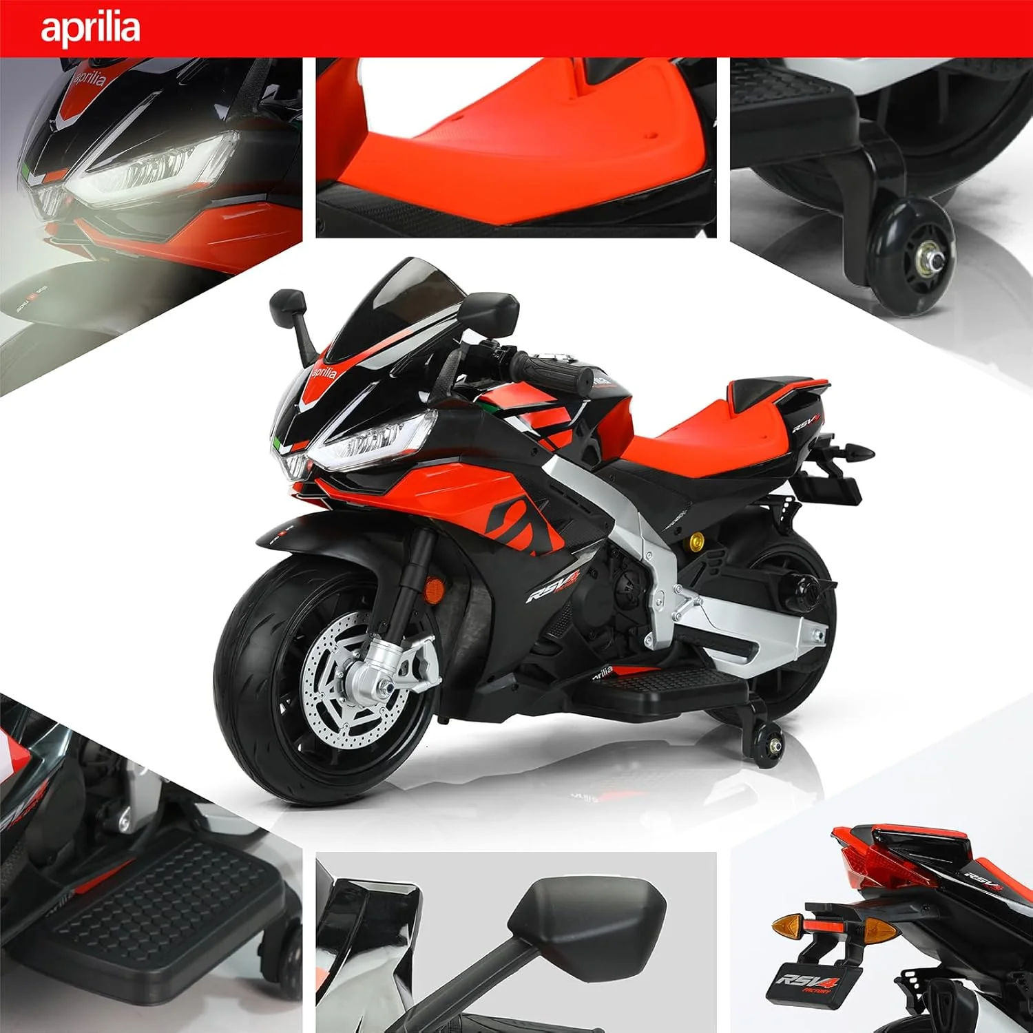 Aprilia RSV4 Ride On Toy 24V Black LB-3088EL - Image 2