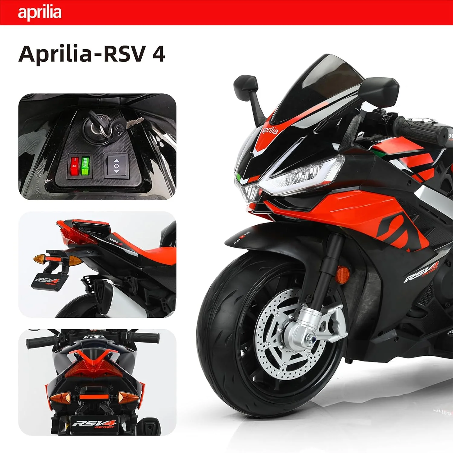 Aprilia RSV4 Ride On Toy 24V Black LB-3088EL - Image 3