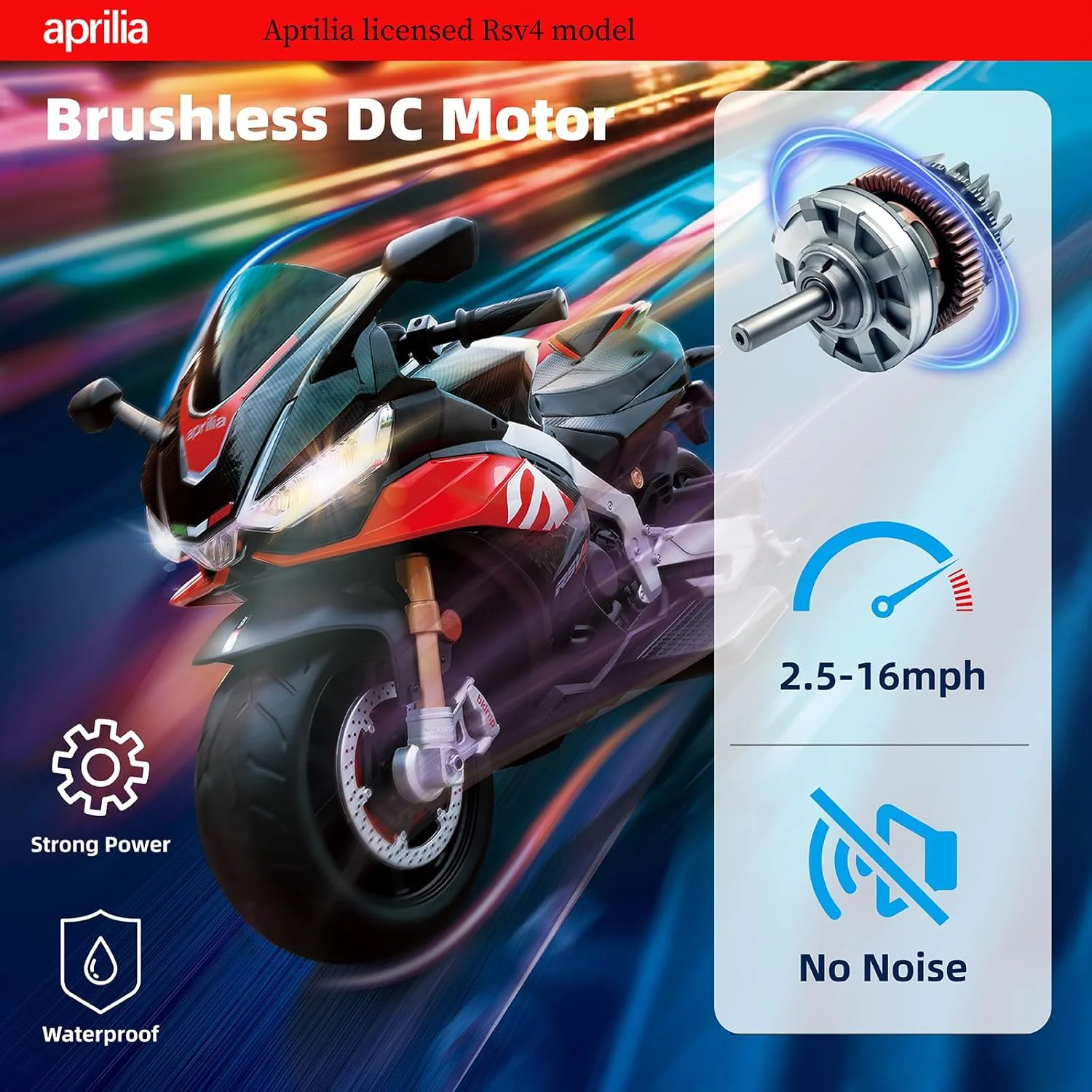 Aprilia RSV4 Ride On Toy 24V Black LB-3088EL - Image 6
