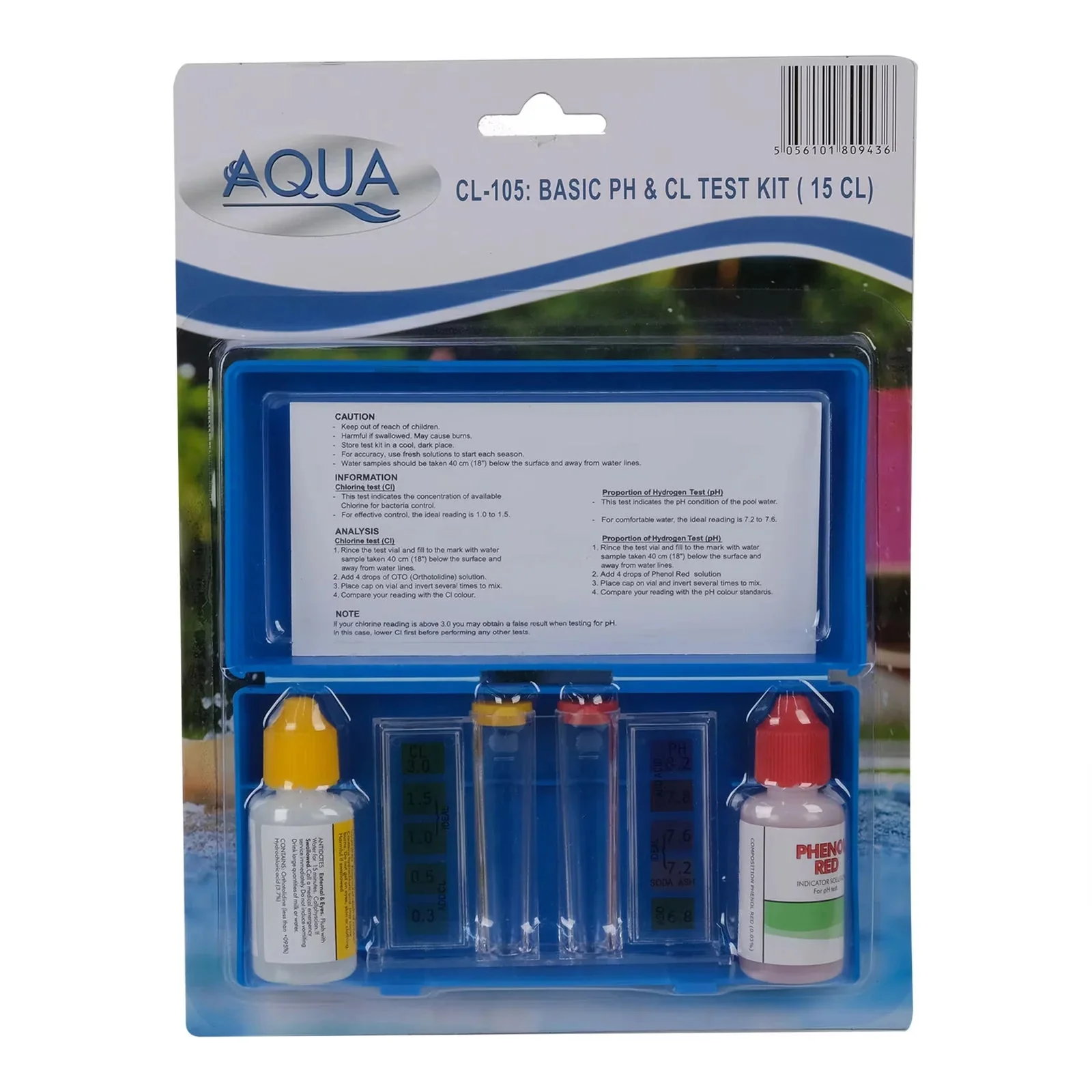 Aqua Basic PH & CL Test Kit CL-105