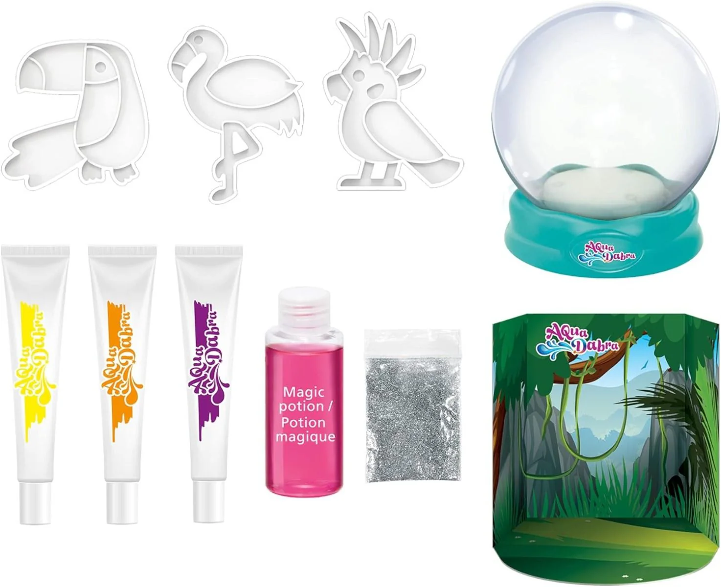 AquaDabra Tropical Birds Water Globe 322-24 - Image 3
