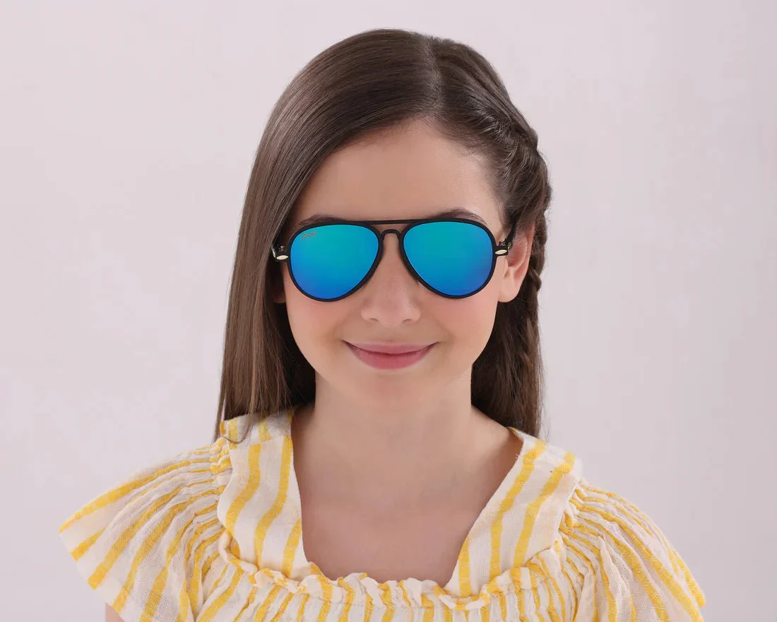 Atom Kid Sunglasses Black/Green AK3-2 - Image 5