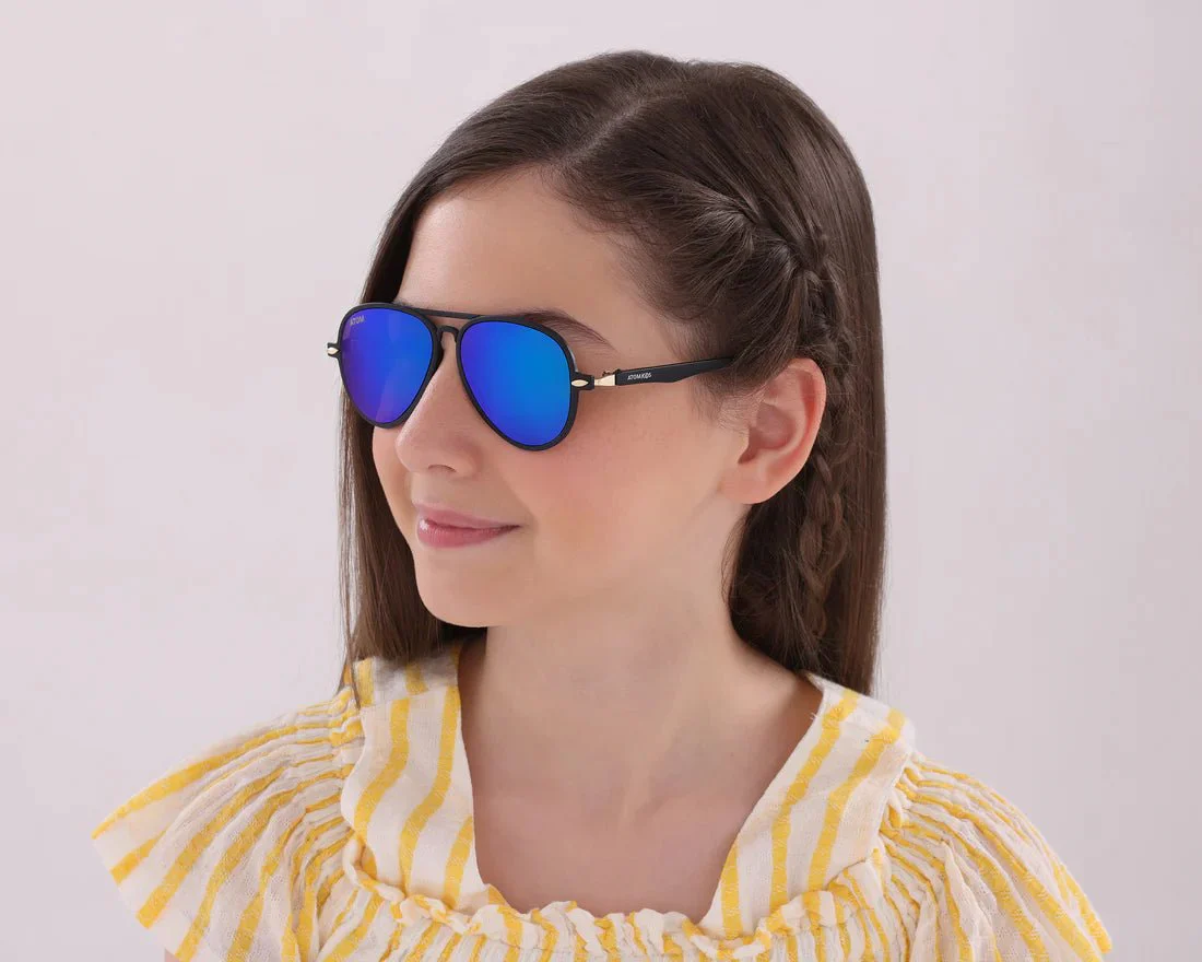 Atom Kid Sunglasses Black/Green AK3-2 - Image 6