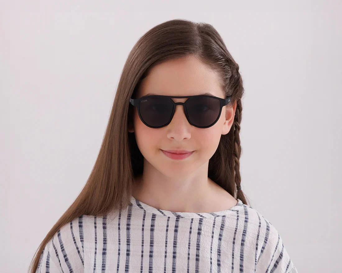 Atom Kids Double Bridge Polarized Matte Black AK5-2 - Image 5