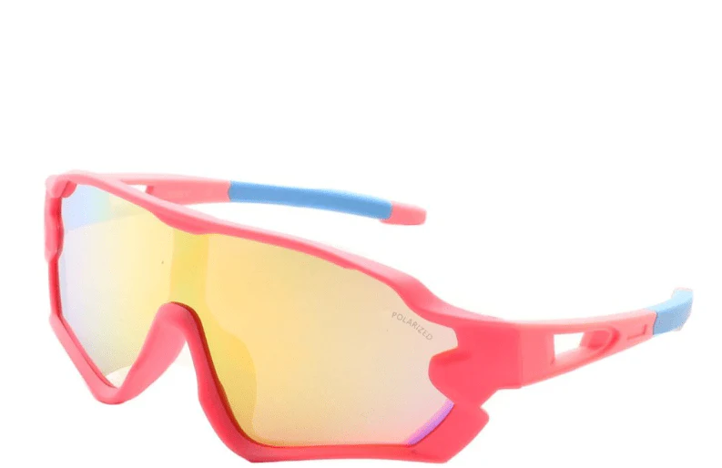 Atom Kids Polarized Sports Sunglasses 100% UV 400 Protection - Pink & Blue AK15-3 - Image 2
