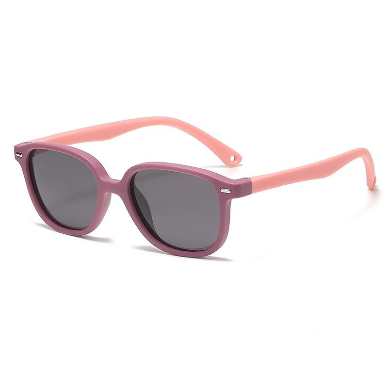 Atom Kids Polarized Square Sunglasses 100% UV 400 Protection - Pink AK17-2