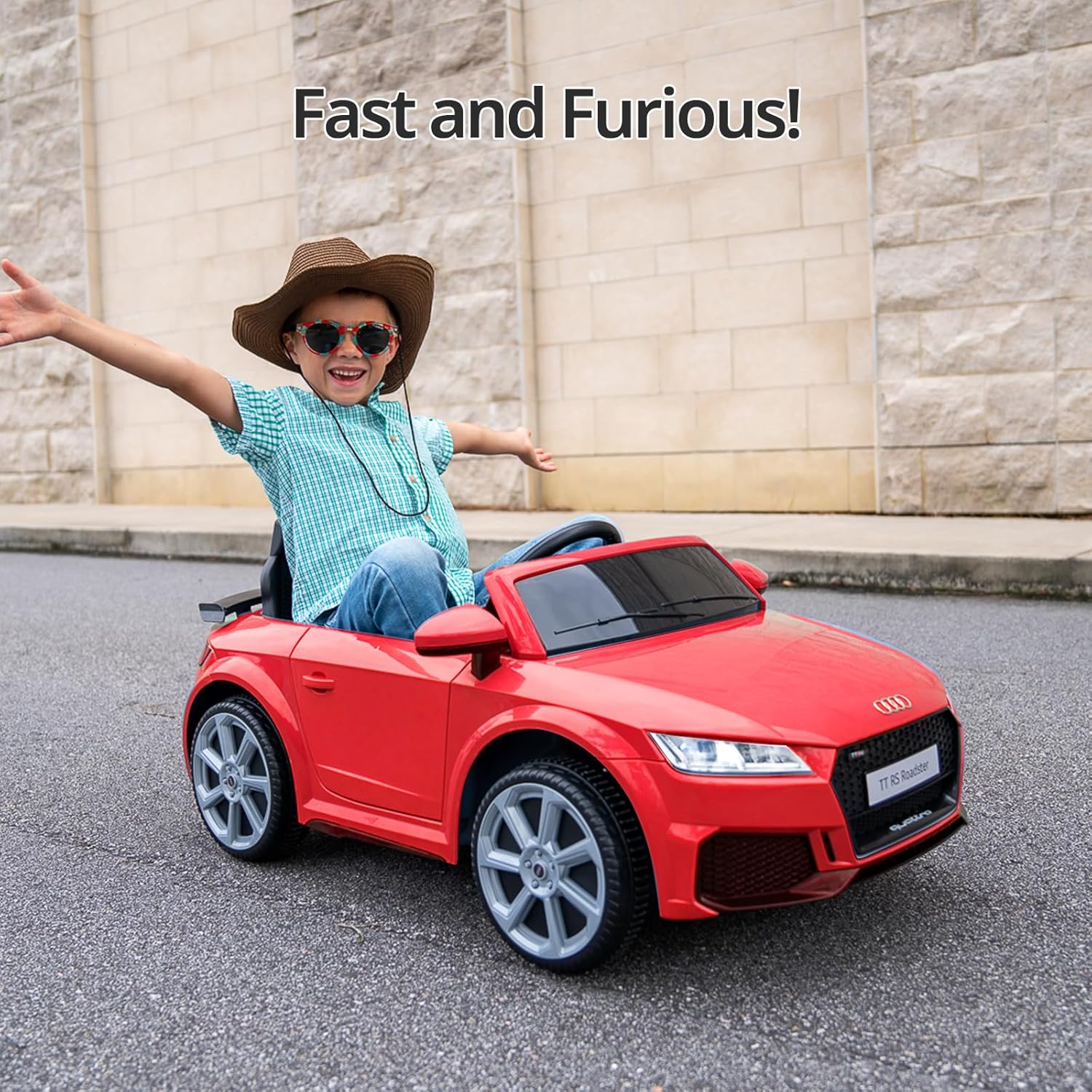 Licensed Audi TT RS Roadster 12V Electric Ride-On Car for Kids – Red - Image 8
