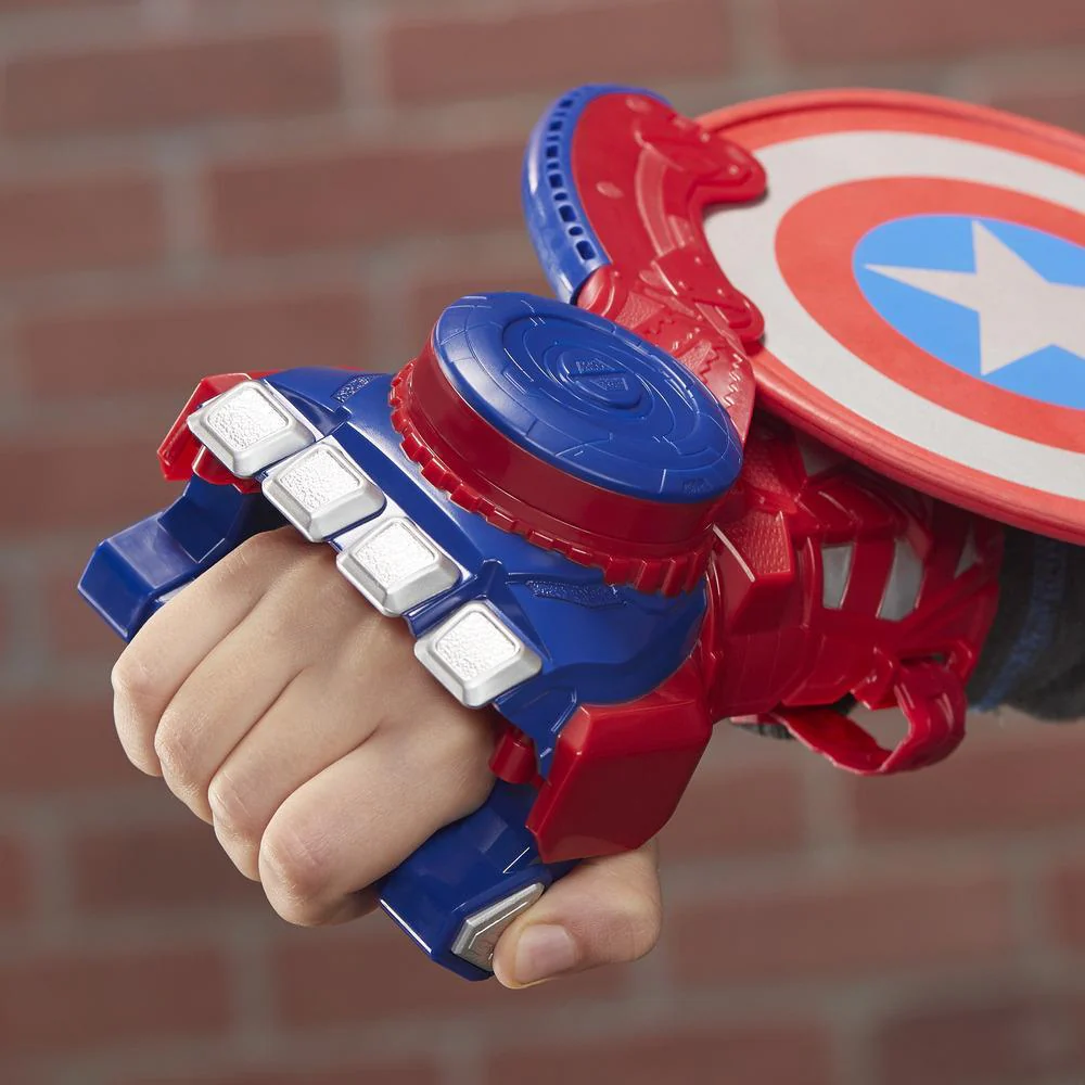 Avengers NERF Power Moves Marvel Captain America Shield Sling NERF Disc Launching Toy - Image 4