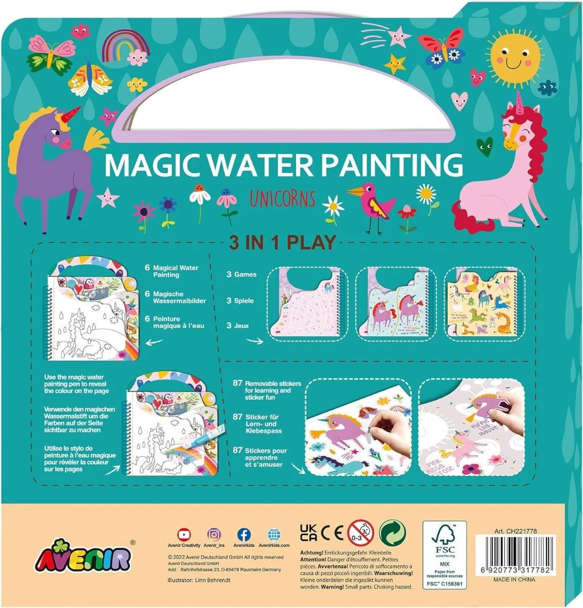 Avenir Magic Water Painting Unicorns AVCH221778 - Image 2