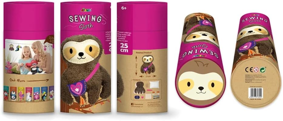 Avenir My First Sewing Doll - Sloth AVCH1624 - Image 4