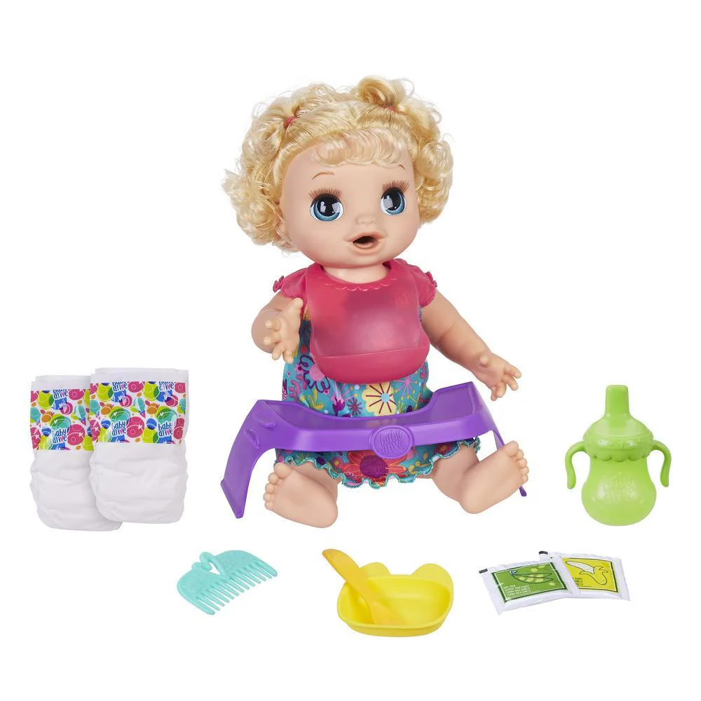 Baby Alive Happy Hungry Baby Blonde Curly Hair E4894