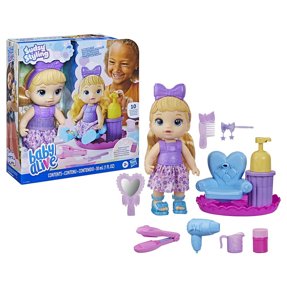 Baby Alive Sudsy Styling Doll Blonde Hair F5112 - Image 2