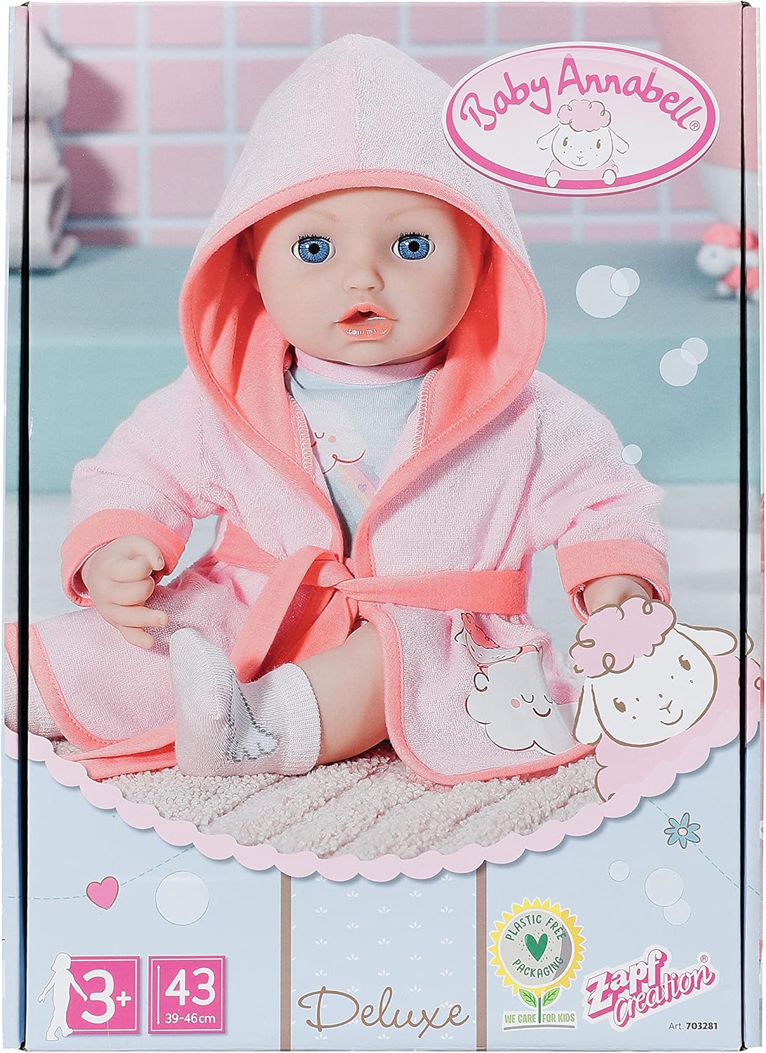 Baby Annabell Deluxe Bathtime Bath Robe Outfit Set 43cm ZPF-703281 - Image 2