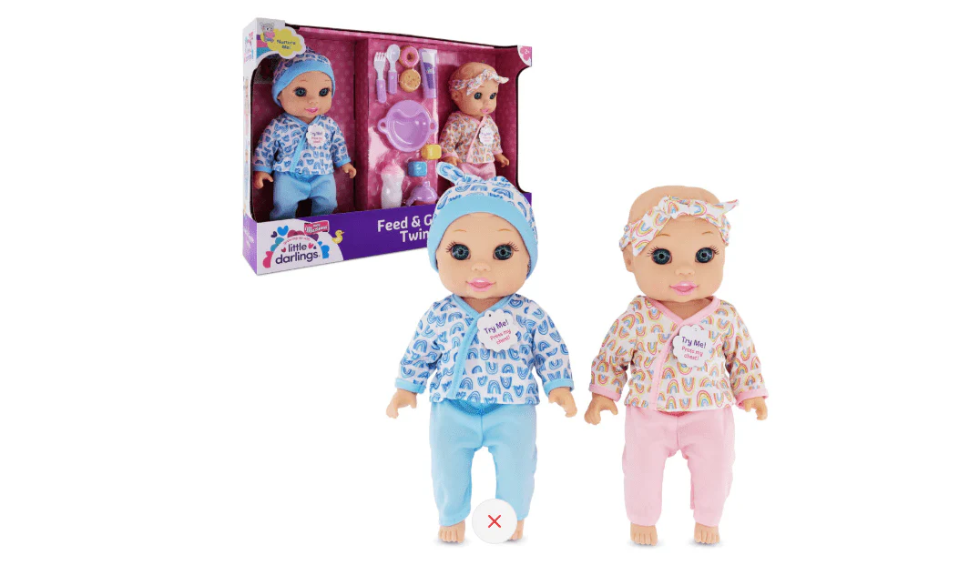 Baby Maziuna Feed & Giggle Twins 12-Inch BM4284