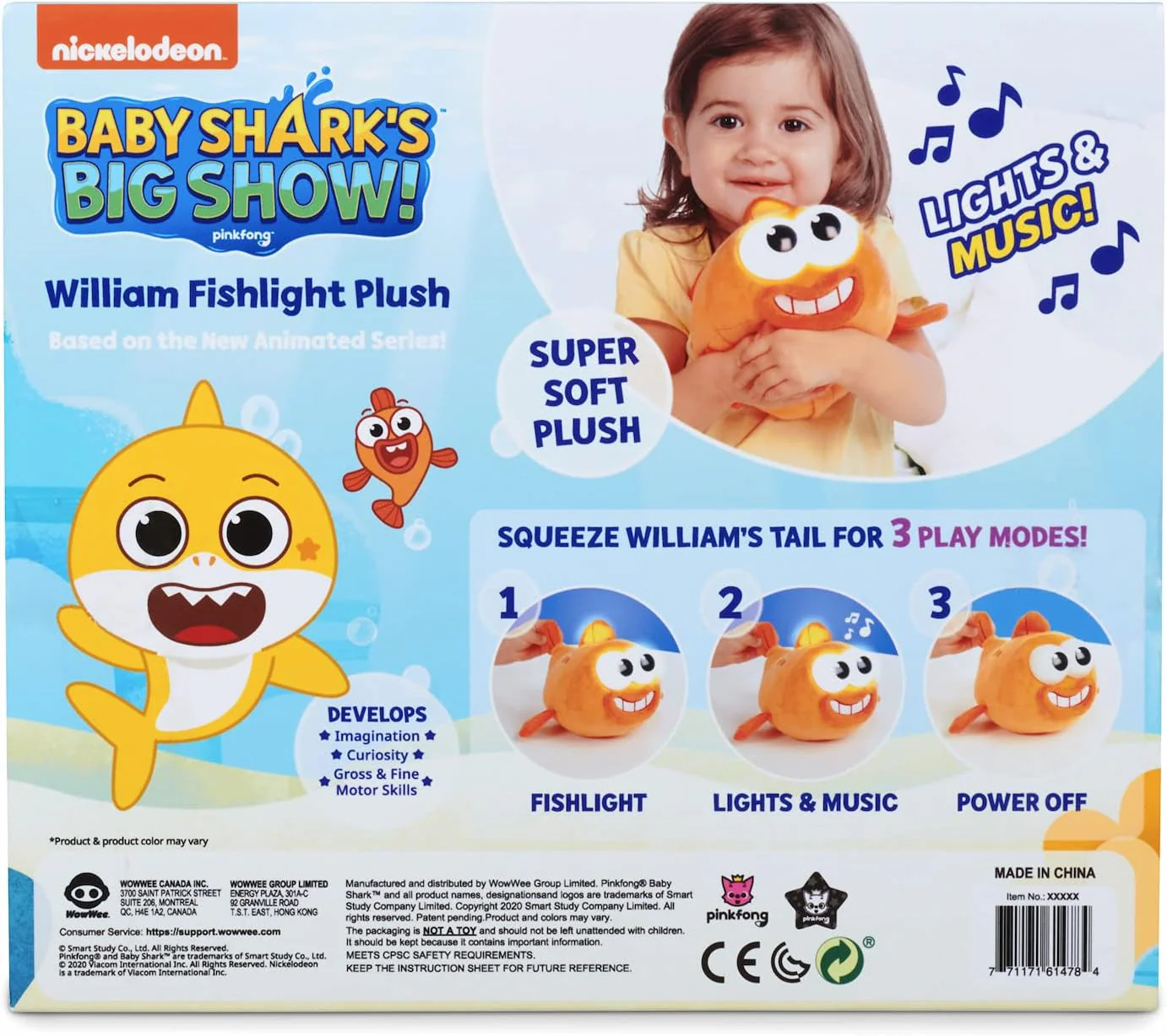 Baby Shark Big Show William Fishlight Plush 61325 - Image 8