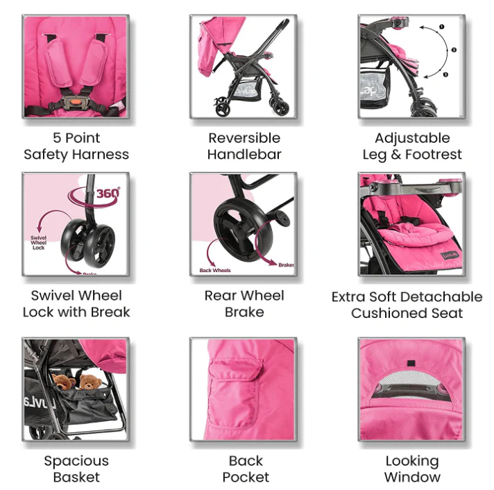 Baby Stroller Purple - Image 5