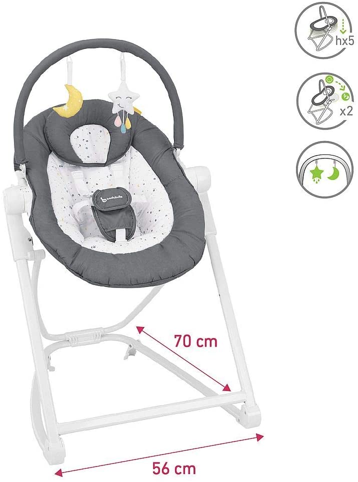 Babymoov Badabulle Compact Up Height Bouncer Moonlight B012009 - Image 5