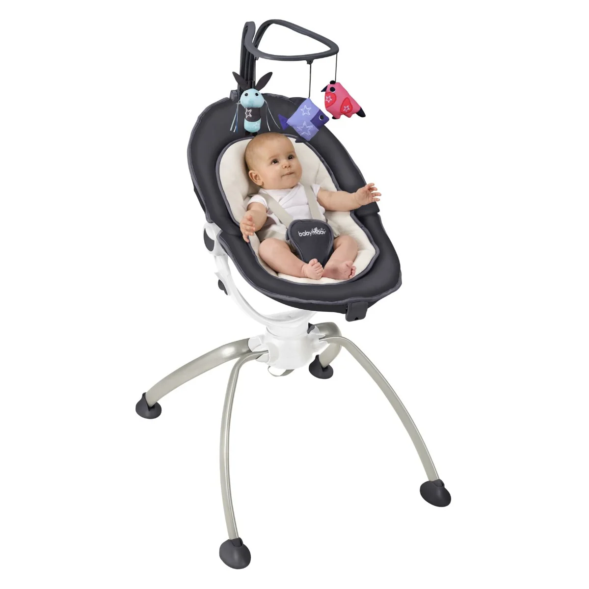 Babymoov Swoon Up Zinc Baby Bouncer Height Adjustable A012423