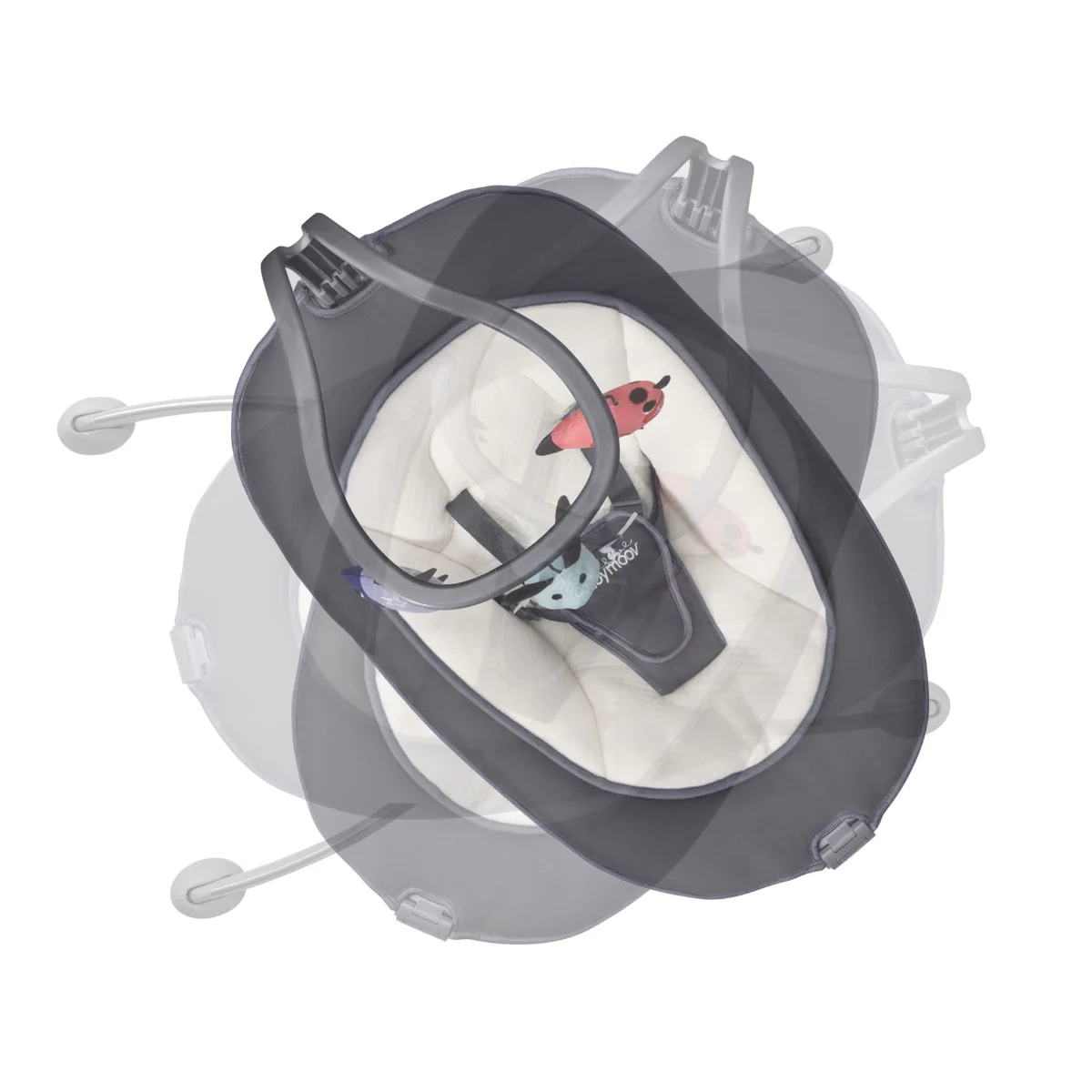 Babymoov Swoon Up Zinc Baby Bouncer Height Adjustable A012423 - Image 3