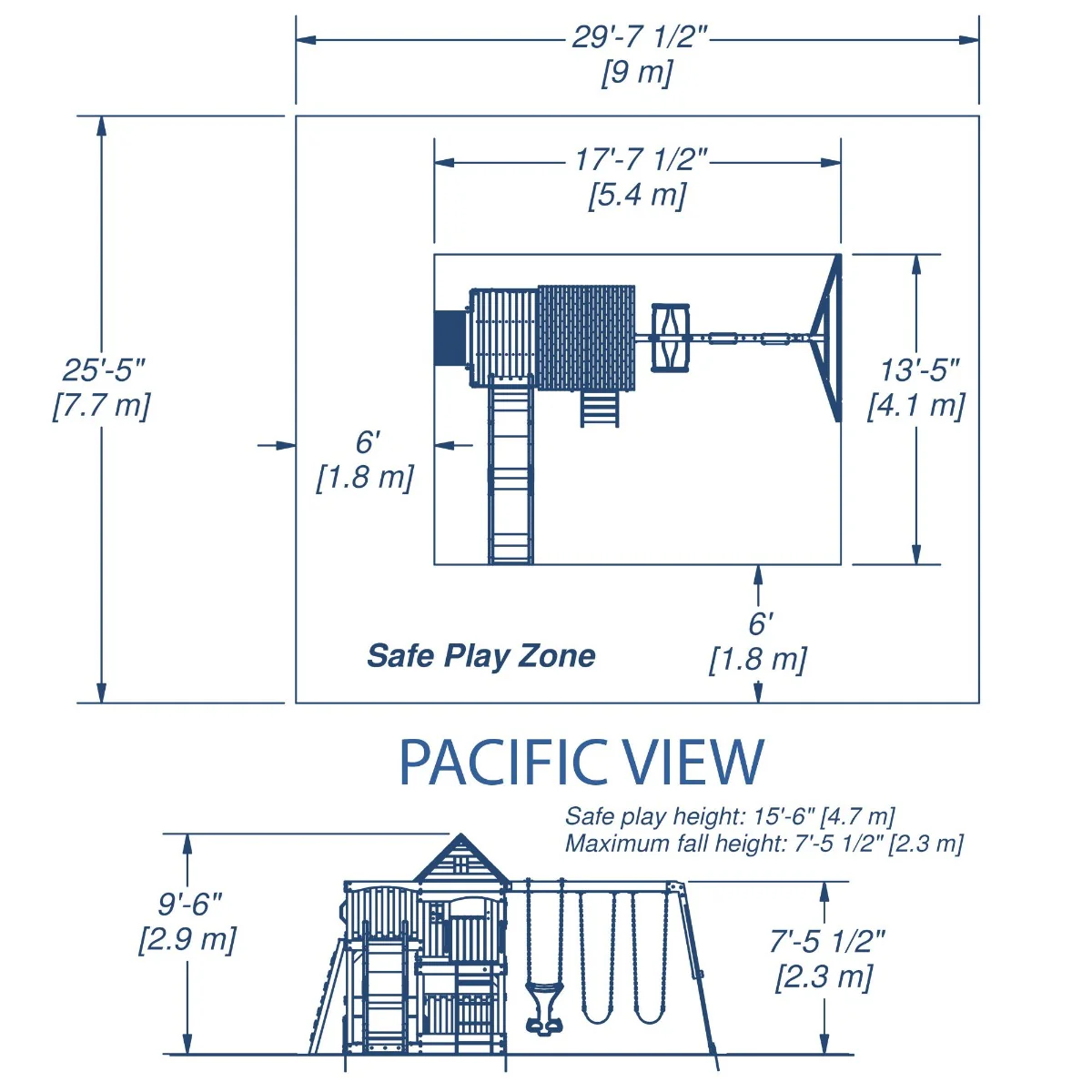 Backyard Discovery Pacific View Residential Wood Playset 1808058 - Image 6