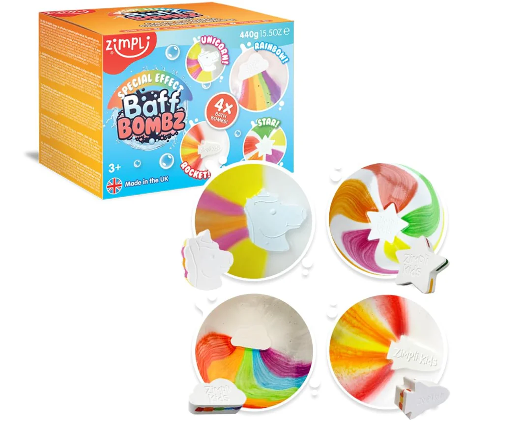 Baff Bomb White Moon Rainbow Effect 6529