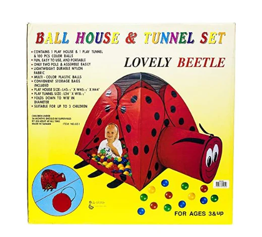 Ball House & Tunnel Set Lovely Beetle 100pcs - Image 2