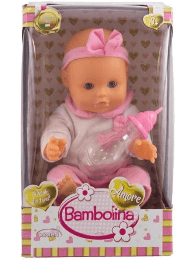 Bambolina Amore Drink & Wet Doll with Accessories 33cm BD1812
