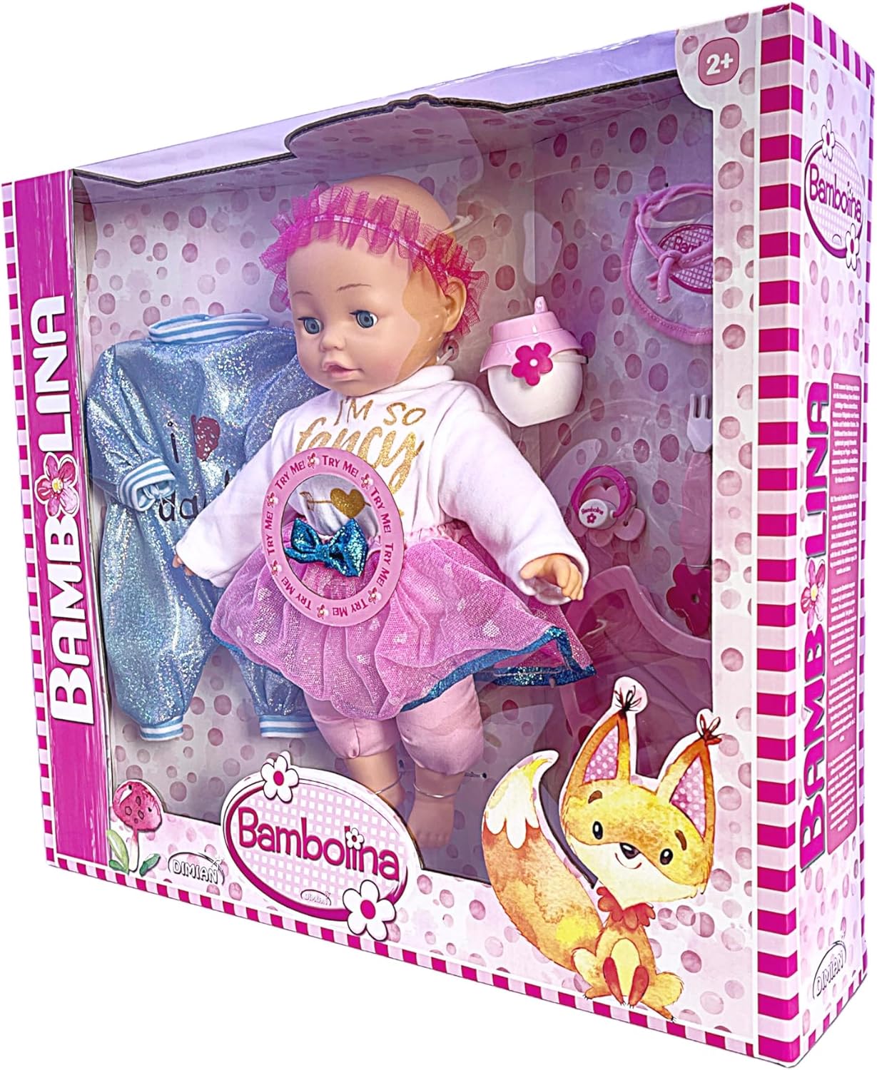 Bambolina Camelia Talking Doll Set w/ 50 Words BD1392 - Image 5