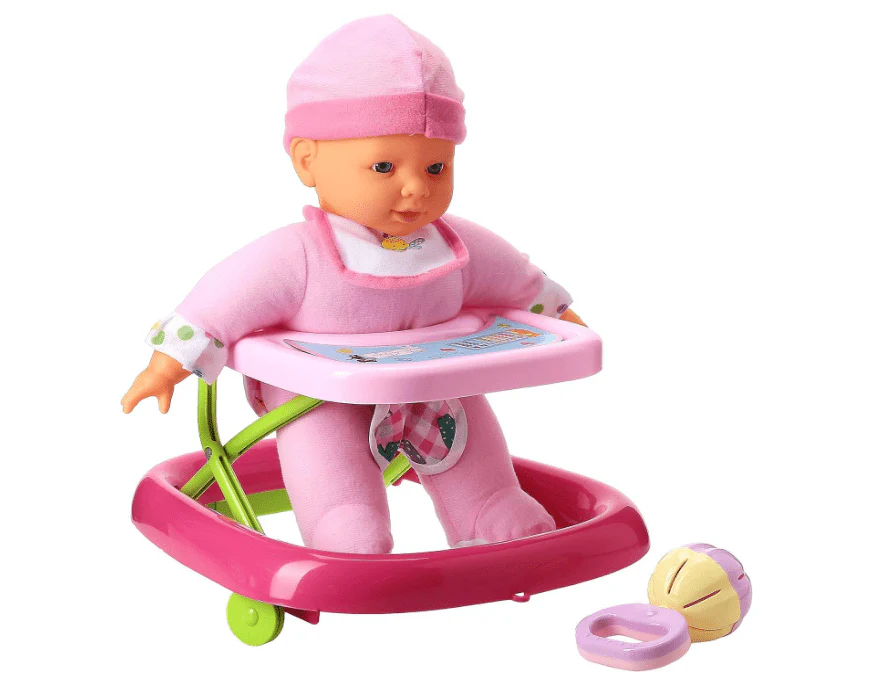 Bambolina Royal Baby Doll with Walker and Accessories 11-Inch BD1830/BAM128347 - Image 3